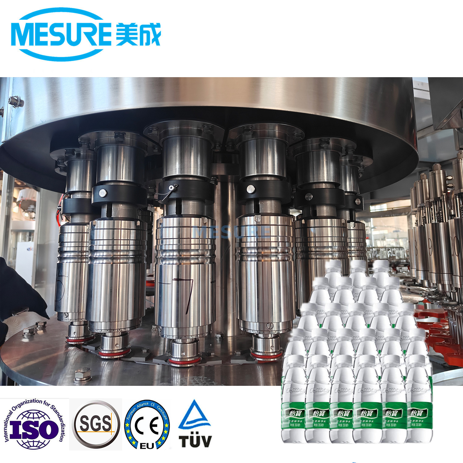 交钥匙宠物装瓶厂：水/液体的吹填充瓶装组合机|定制有效生产线