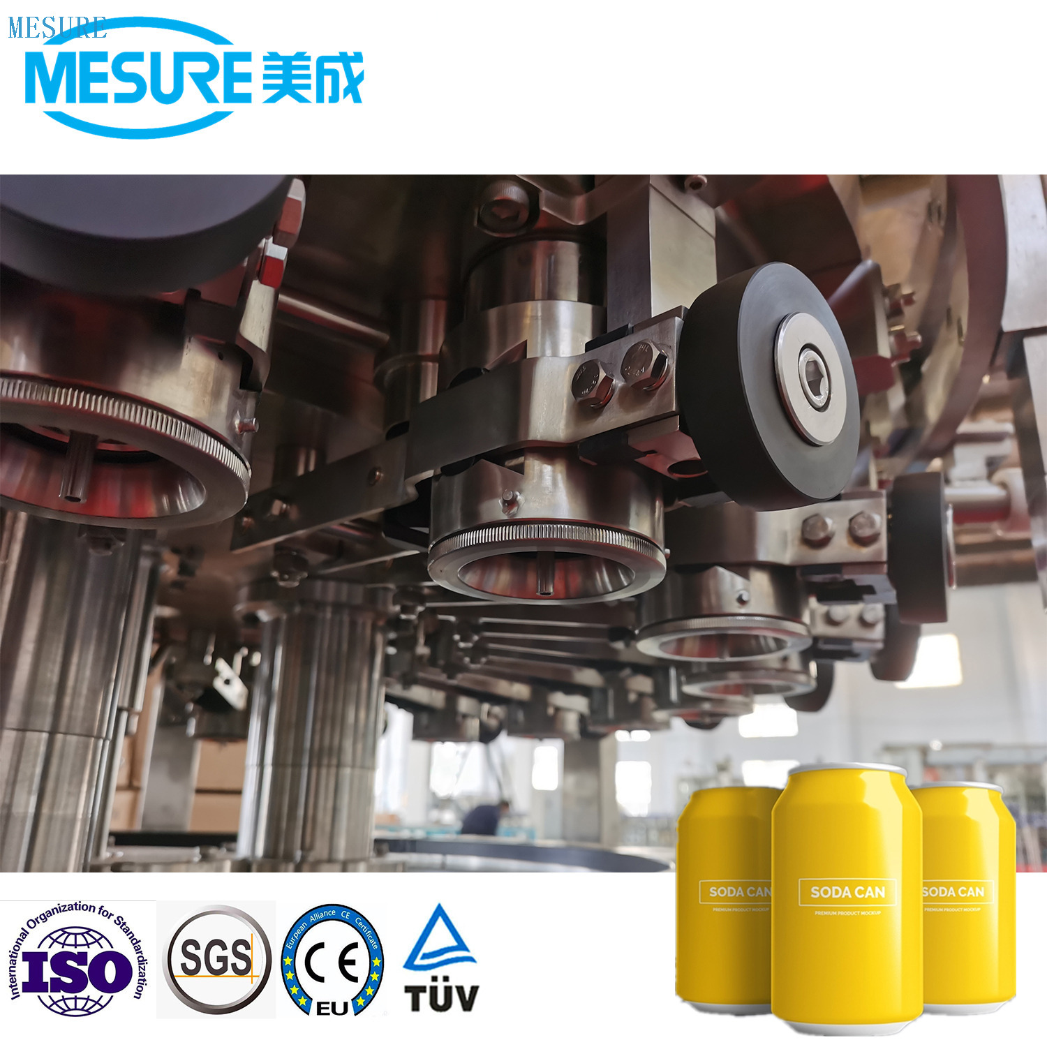 小型企业的紧凑型碳酸化罐填充线可调节设置