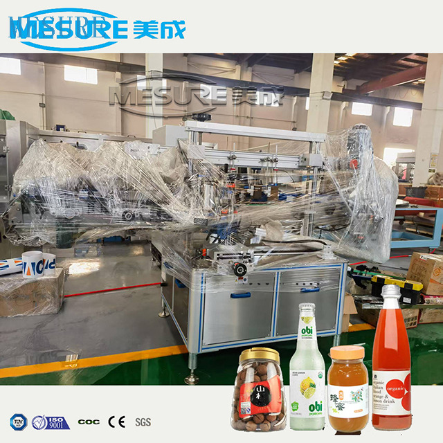 自动单双侧环绕正方形圆形饮料宠物玻璃瓶可以自粘标签贴纸贴标机